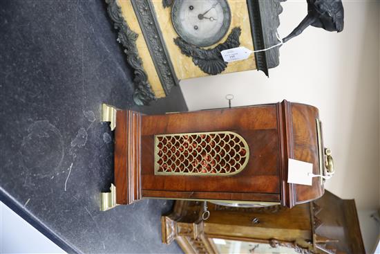 James Warren Jnr of Canterbury. A George III mahogany bracket clock, W. 12.5in. D. 7in. H.16in.